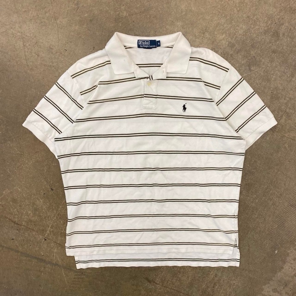 Vintage Polo By Ralph Lauren Striped Polo Shirt Golf Size XL